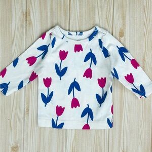 Carter's sz 3 Months Baby Sweater Cotton Ivory Floral